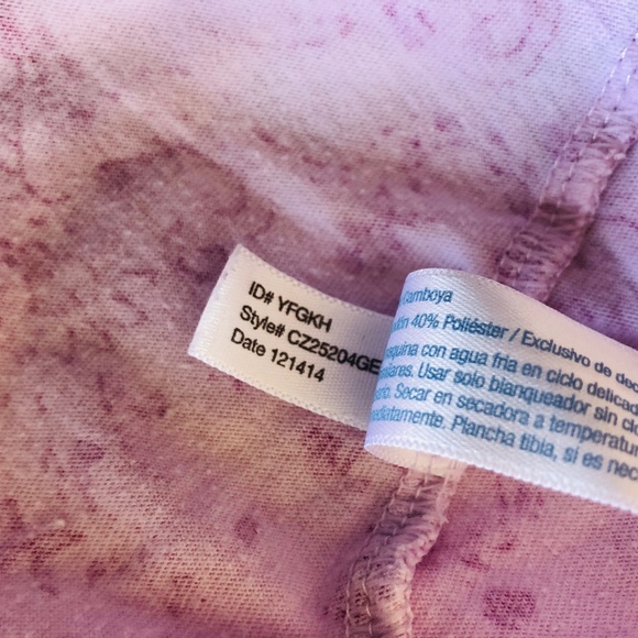 Pink Ruffled Hem and Collar Floral Nightgown Pullover Celestial Dream Large - Picture 10 of 11